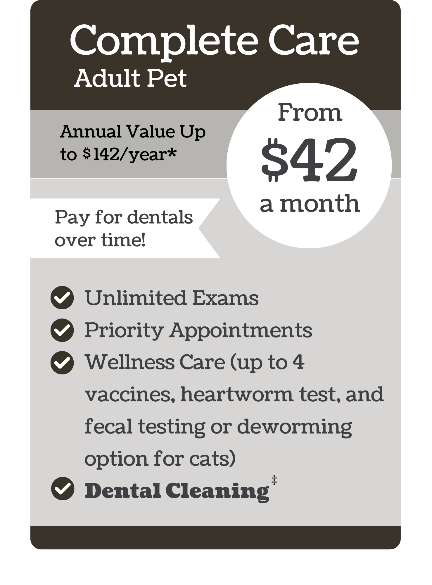 Clinton VIPet Plan_pricing_Complete_Rustic